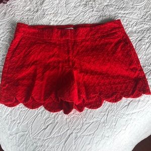 Crown and Ivy Red Scalloped Shorts - never worn